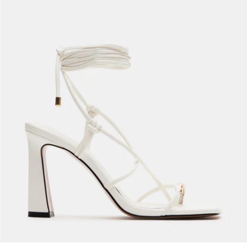 Steve Madden Karma White Sandal Heels
